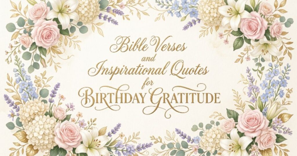 Bible Verses and Inspirational Quotes for Birthday Gratitude