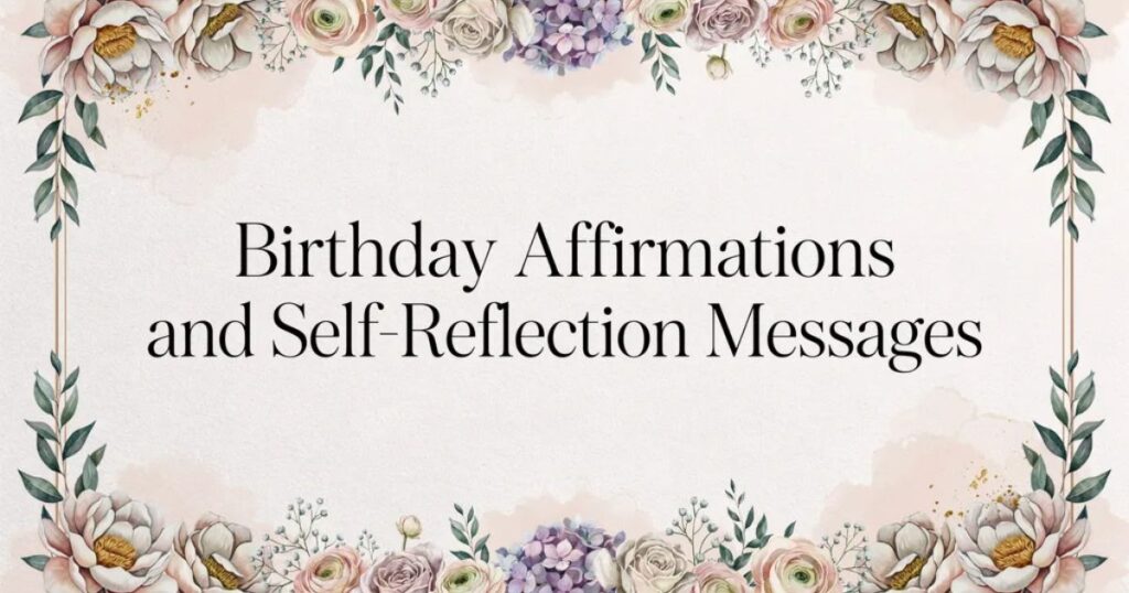 Birthday Affirmations and Self-Reflection Messages