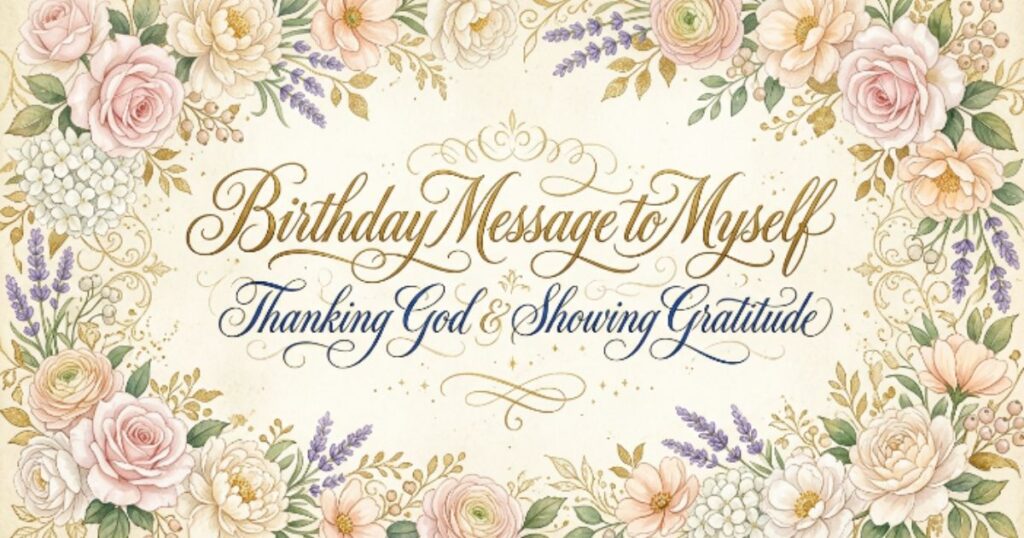 Birthday Message to Myself Thanking God & Showing Gratitude