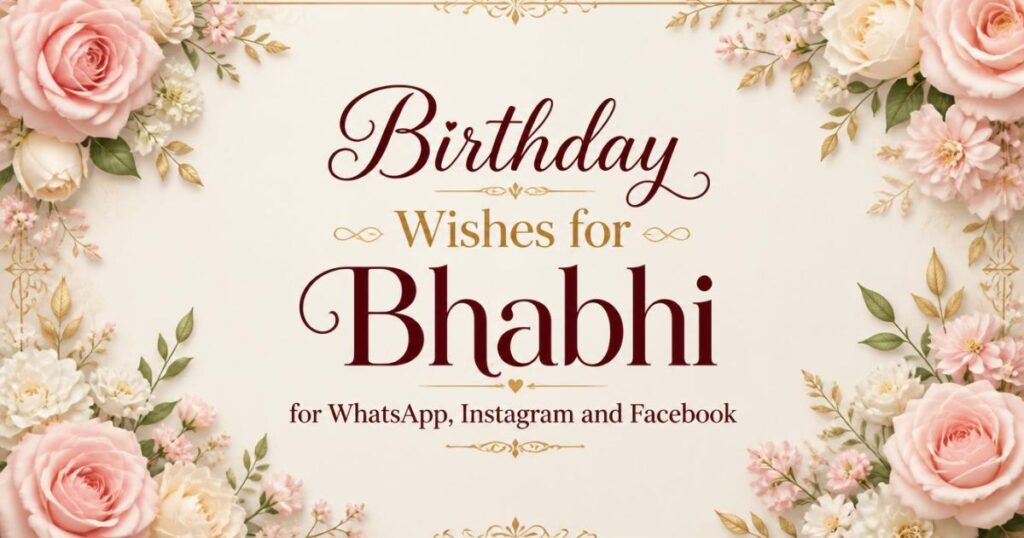 Birthday Wishes for Bhabhi for WhatsApp, Instagram and Facebook