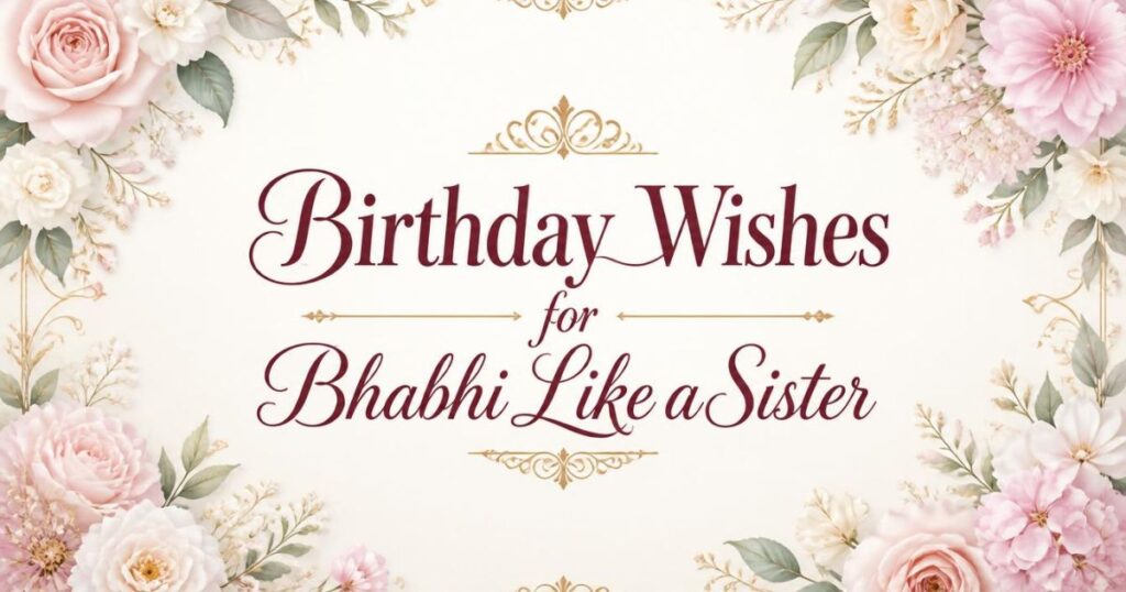 Birthday Wishes for Bhabhi Like a Sister