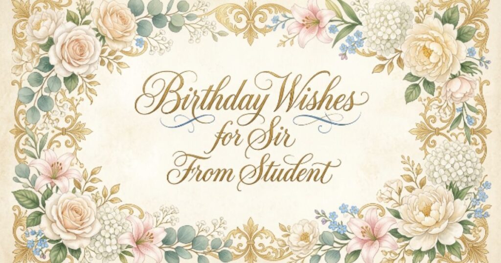 Birthday Wishes for Sir From Student