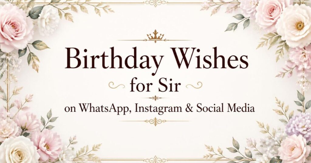 Birthday Wishes for Sir on WhatsApp, Instagram & Social Media