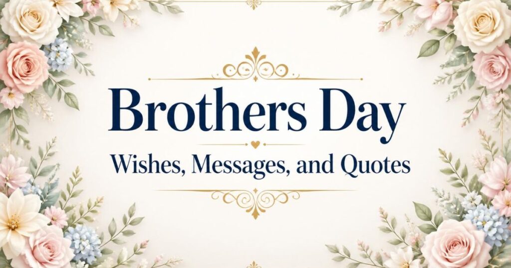Brothers Day Wishes, Messages, and Quotes