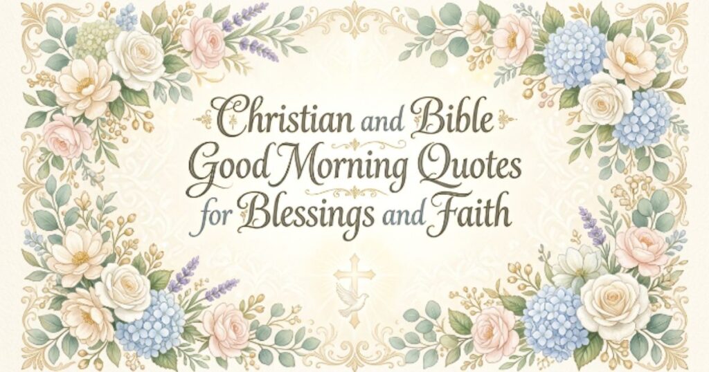Christian and Bible Good Morning Quotes for Blessings and Faith