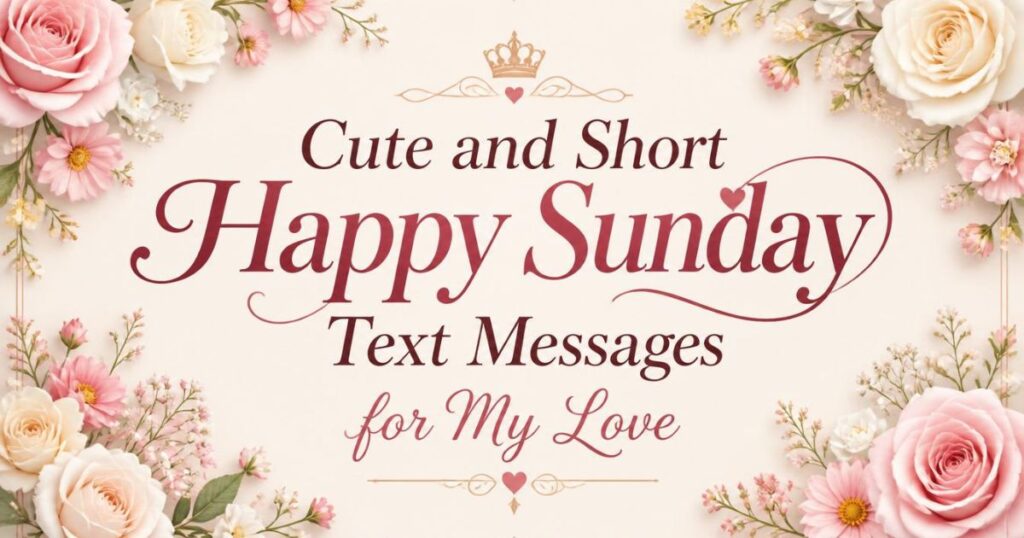 Cute and Short Happy Sunday Text Messages for My Love