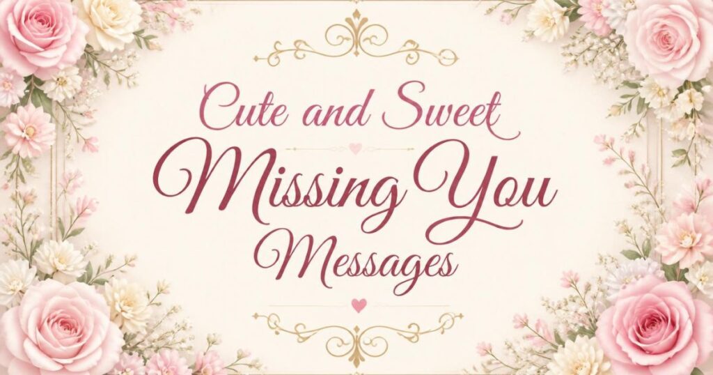Cute and Sweet Missing You Messages
