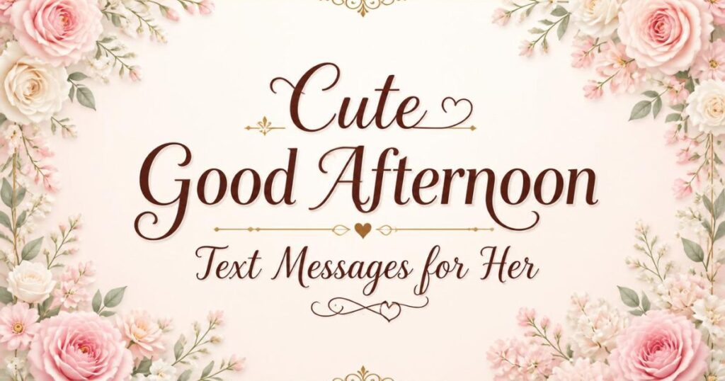 Cute Good Afternoon Text Messages for Her