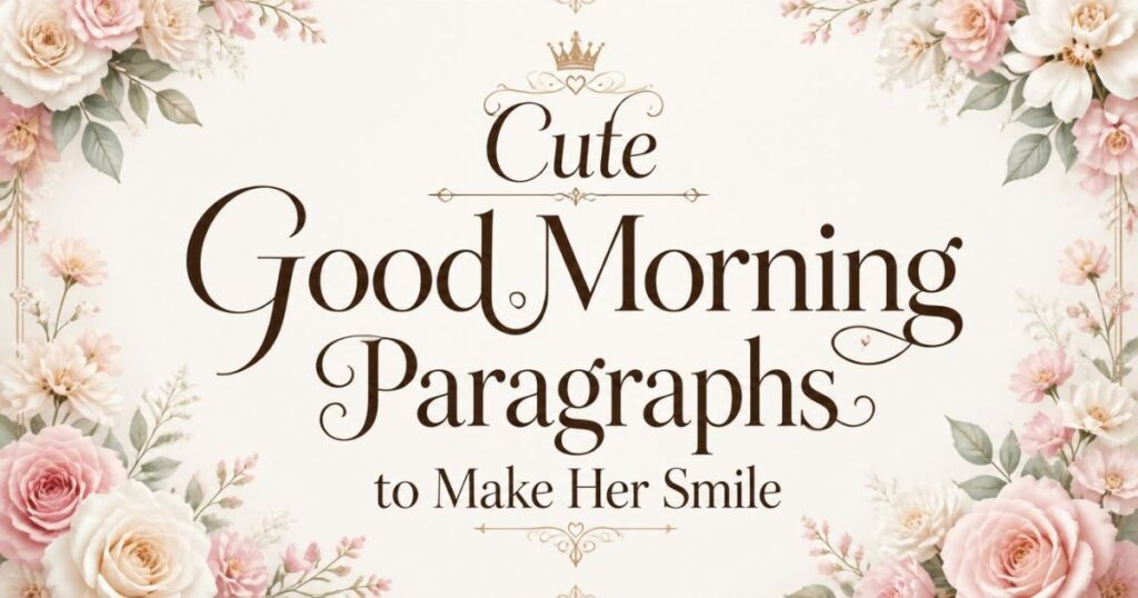 Cute Good Morning Paragraphs to Make Her Smile