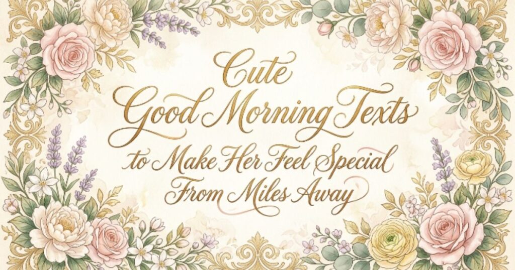 Cute Good Morning Texts to Make Her Feel Special From Miles Away