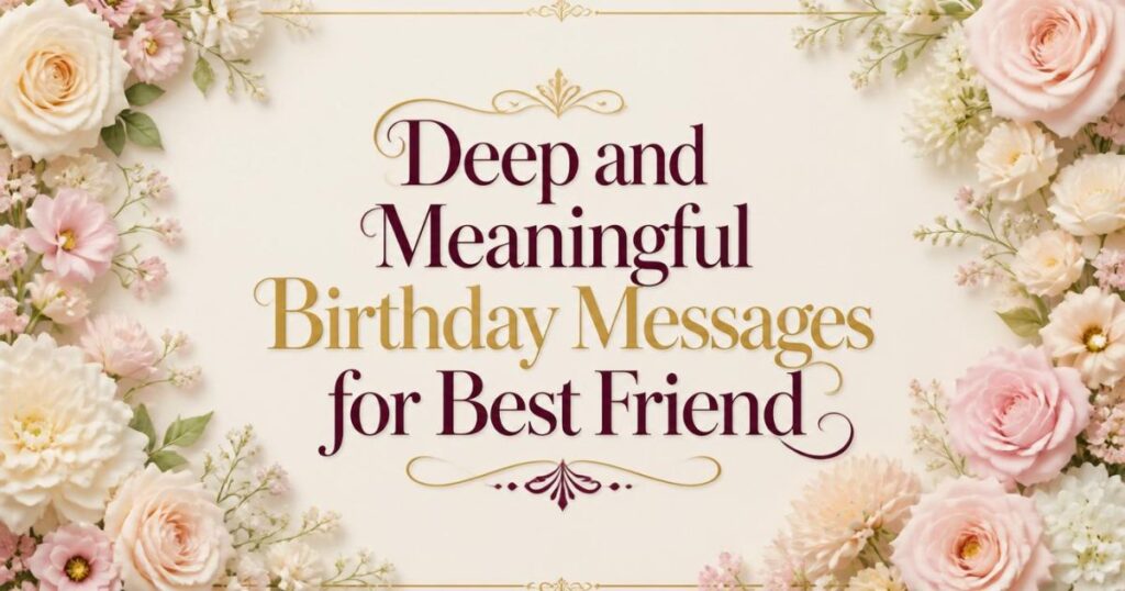 Deep and Meaningful Birthday Messages for Best Friend