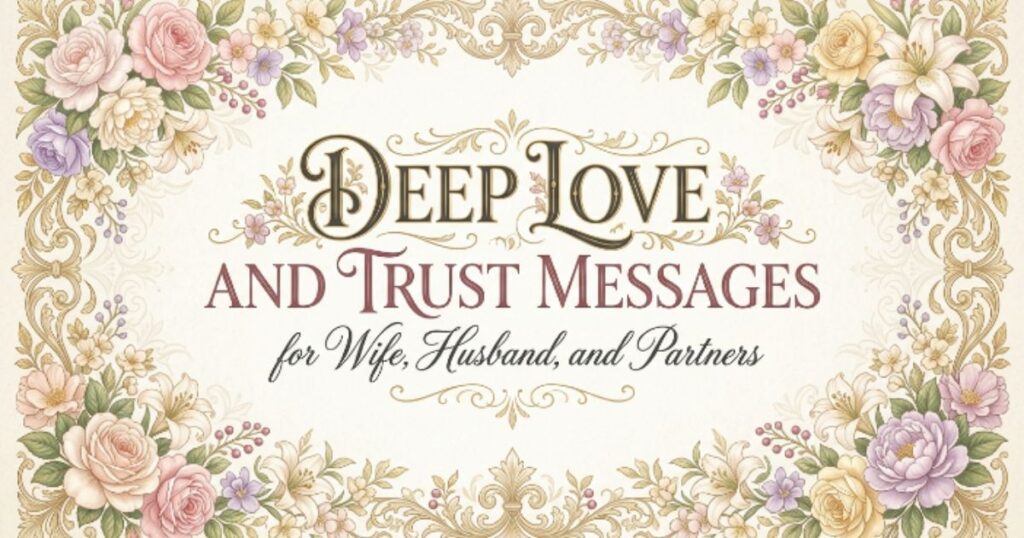 Deep Love and Trust Messages for Wife, Husband, and Partners