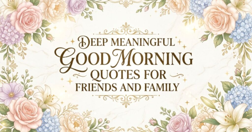 Deep Meaningful Good Morning Quotes for Friends and Family