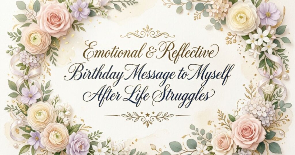 Emotional & Reflective Birthday Message to Myself After Life Struggles