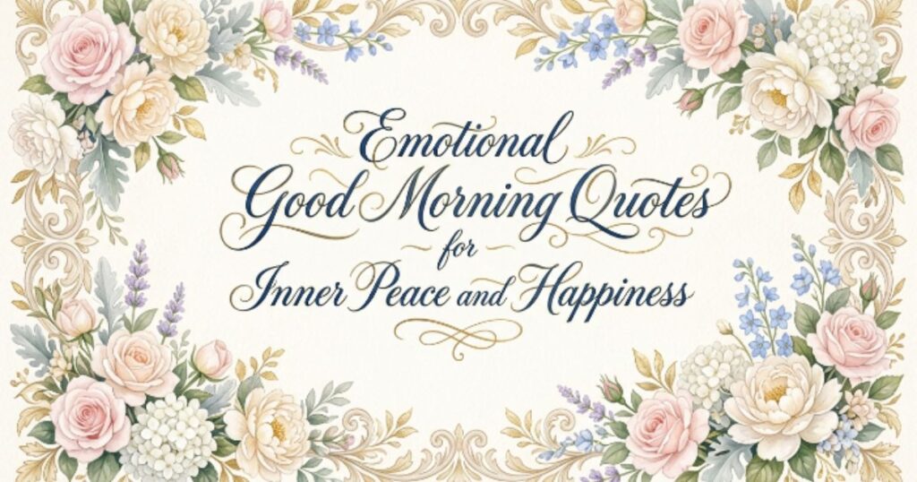 Emotional Good Morning Quotes for Inner Peace and Happiness