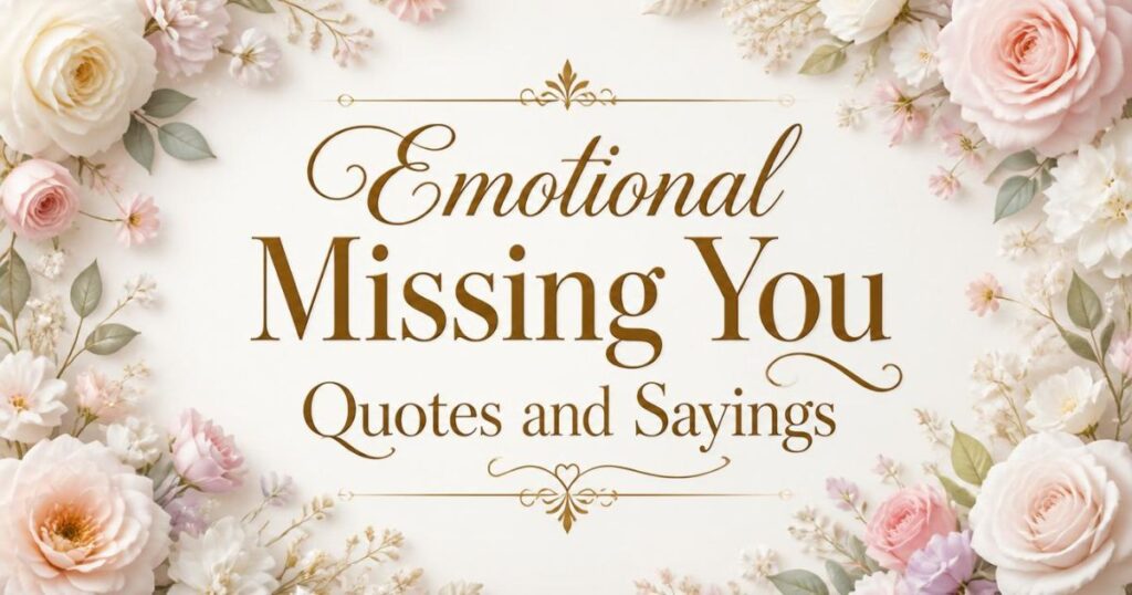 Emotional Missing You Quotes and Sayings
