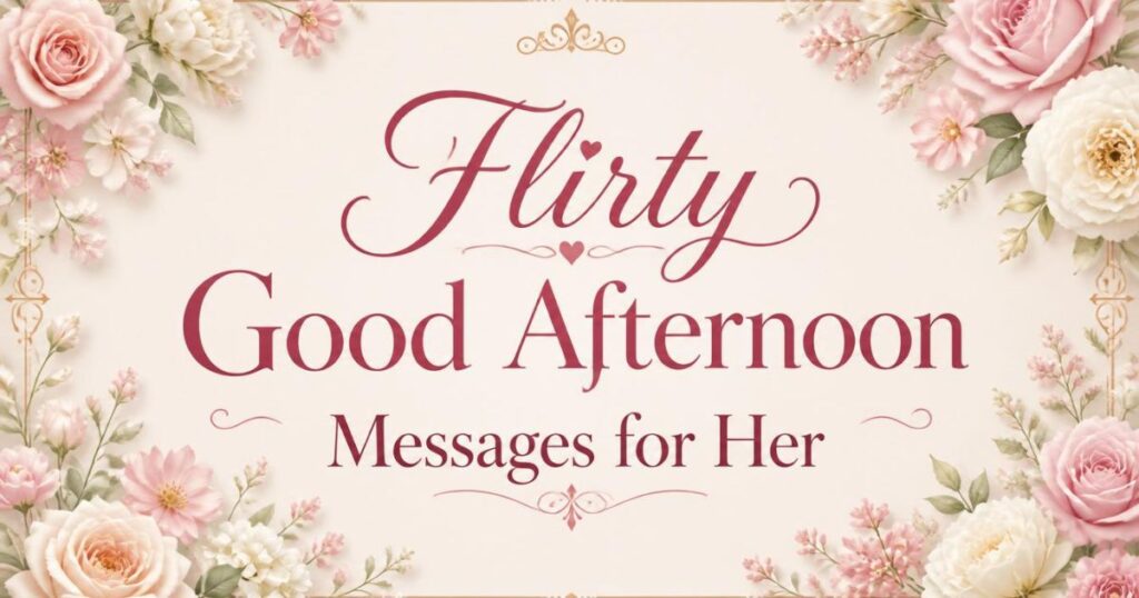 Flirty Good Afternoon Messages for Her
