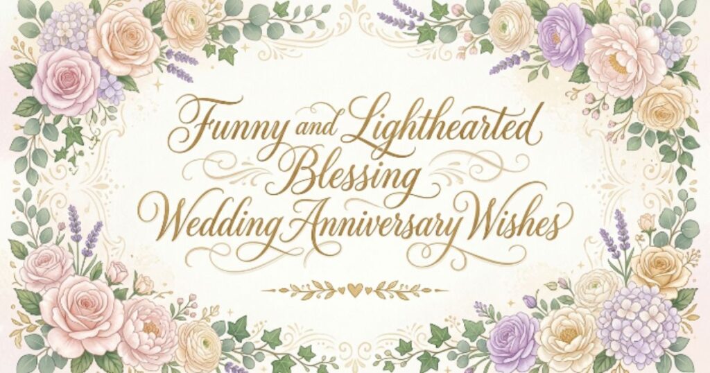 Funny and Lighthearted Blessing Wedding Anniversary Wishes