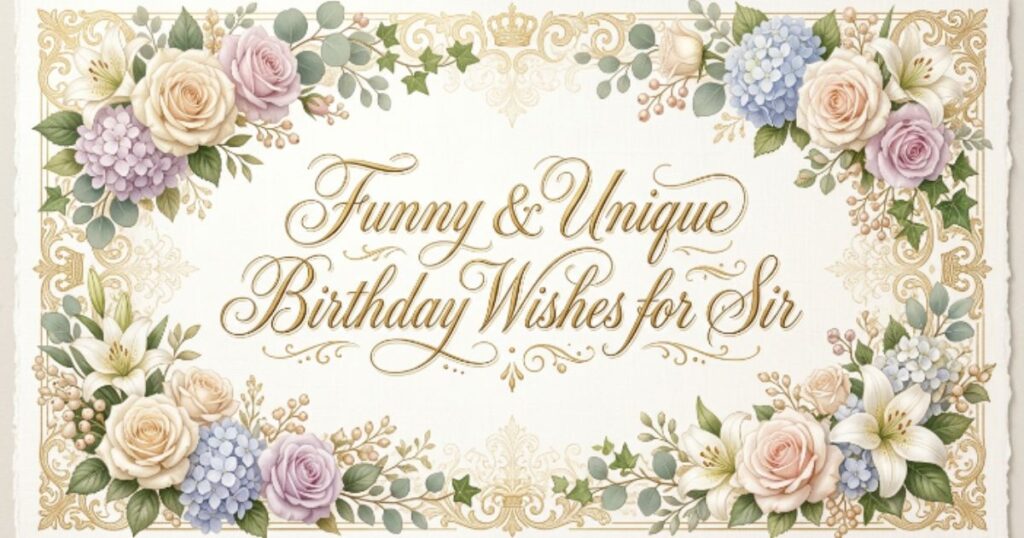 Funny & Unique Birthday Wishes for Sir