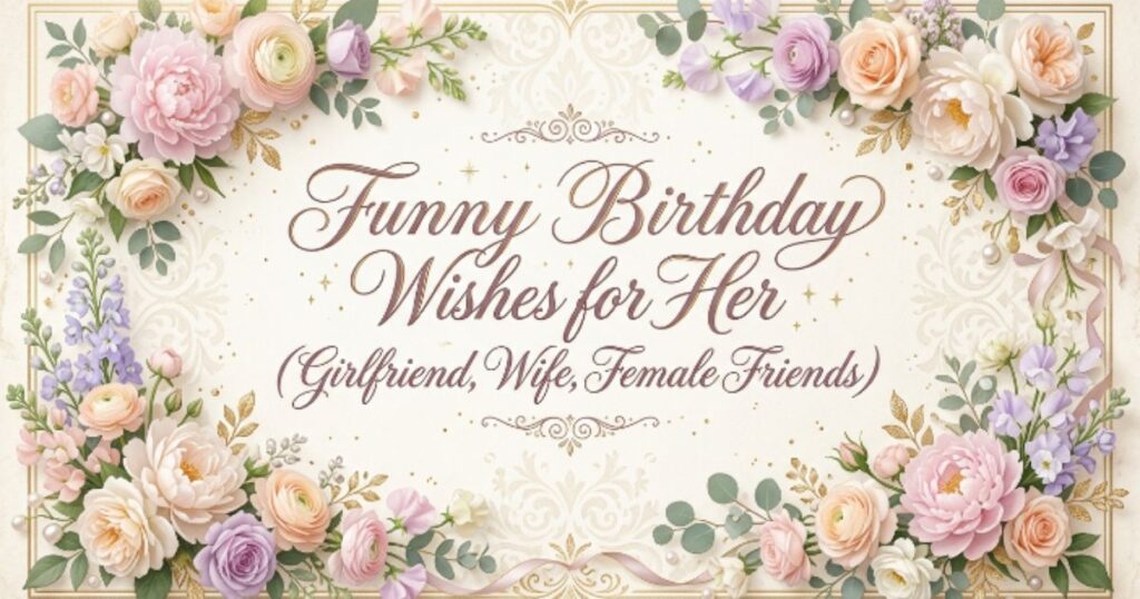 Funny Birthday Wishes for Her (Girlfriend, Wife, Female Friends)