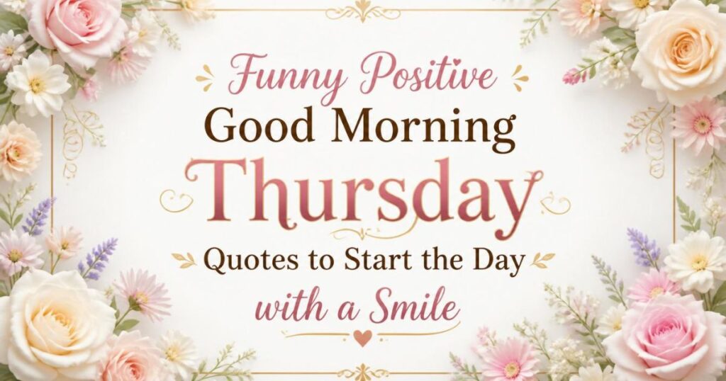 Funny Positive Good Morning Thursday Quotes to Start the Day with a Smile