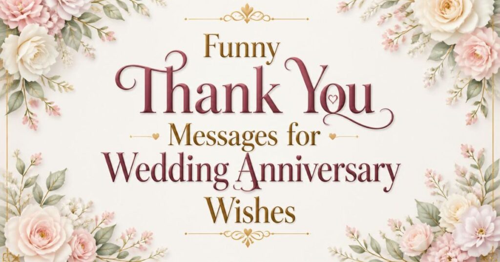 Funny Thank You Messages for Wedding Anniversary Wishes