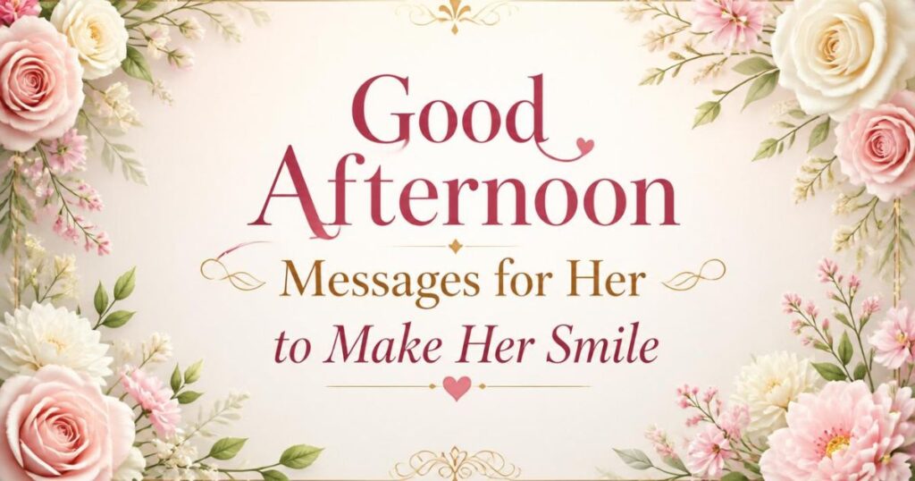 Good Afternoon Messages for Her to Make Her Smile