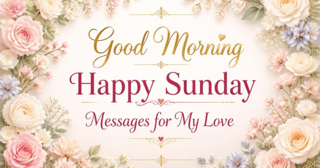 Good Morning Happy Sunday Messages for My Love