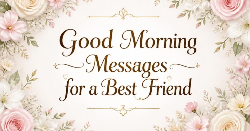 Good Morning Messages for a Best Friend