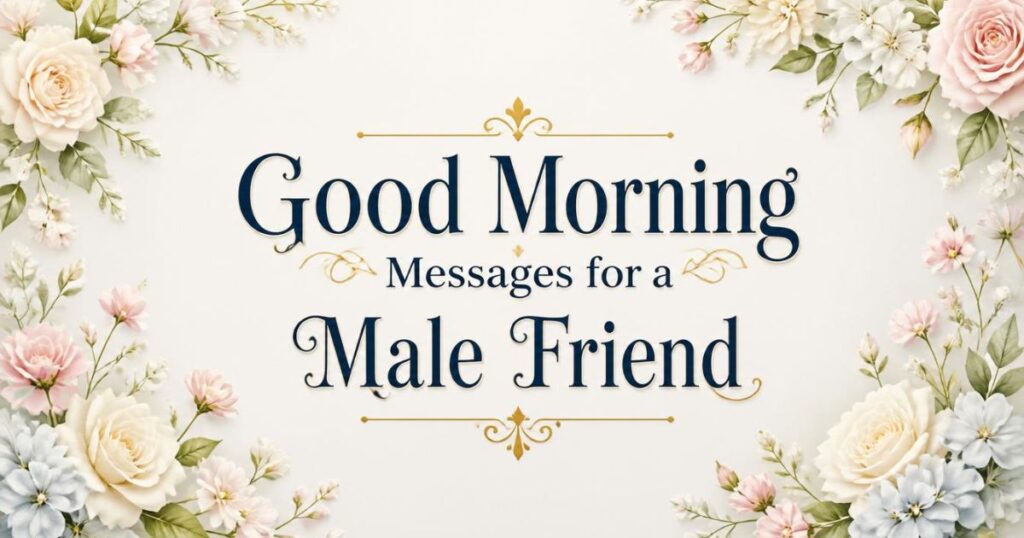 Good Morning Messages for a Male Friend