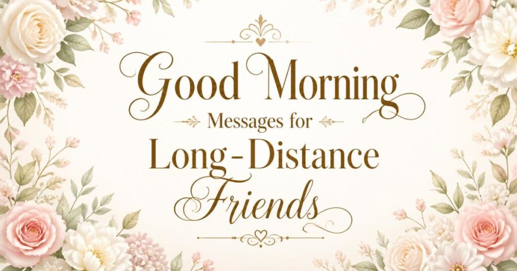 Good Morning Messages for Long-Distance Friends