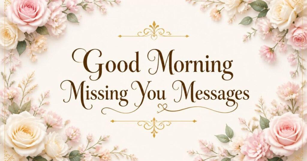 Good Morning Missing You Messages
