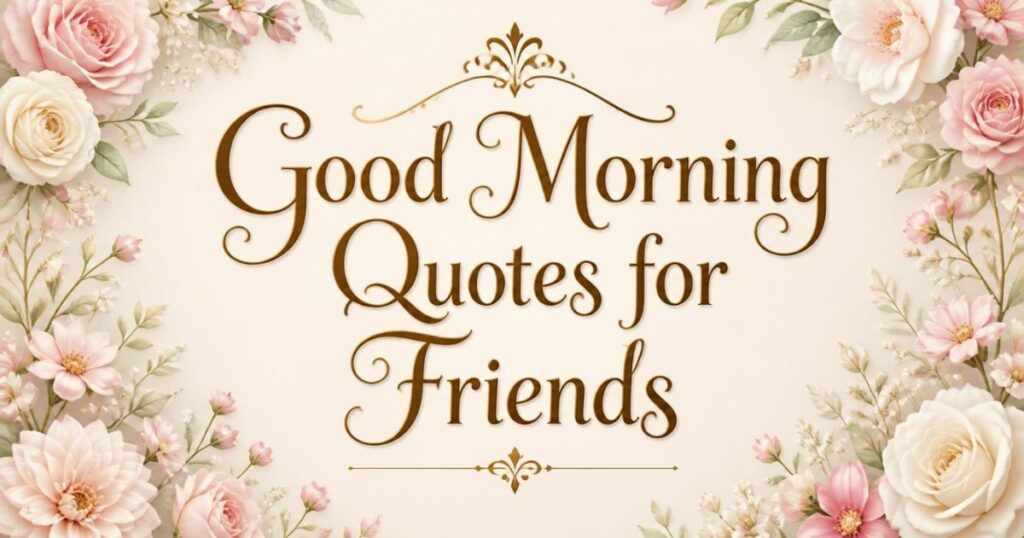 Good Morning Quotes for Friends