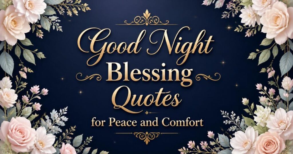 Good Night Blessing Quotes for Peace and Comfort