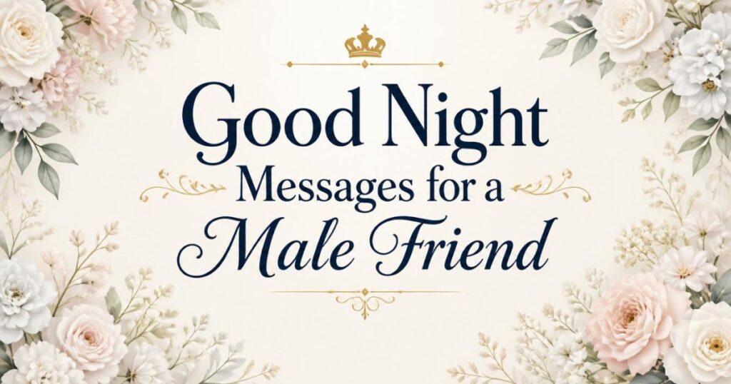 Good Night Messages for a Male Friend