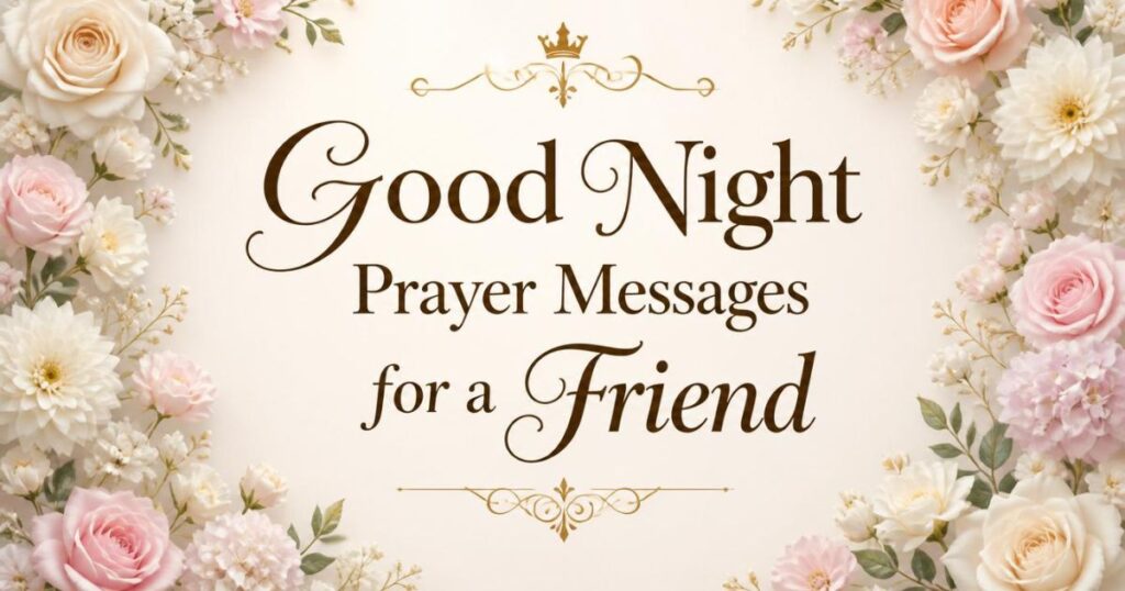 Good Night Prayer Messages for a Friend