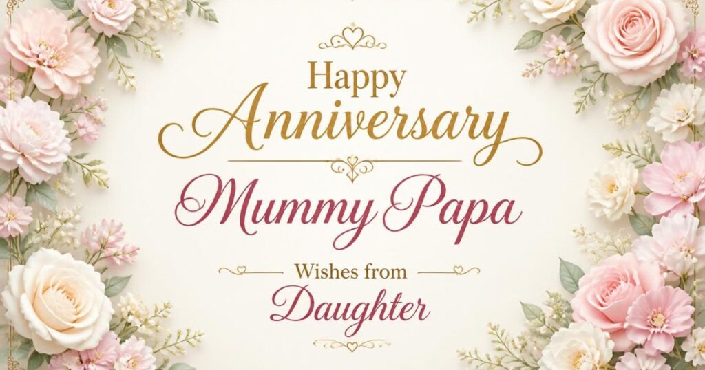 Happy Anniversary Mummy Papa Wishes from Daughter