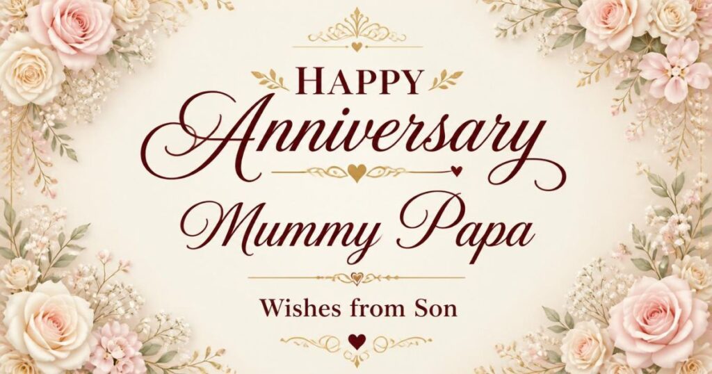 Happy Anniversary Mummy Papa Wishes from Son