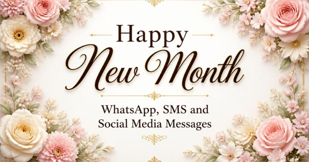 Happy New Month WhatsApp, SMS and Social Media Messages