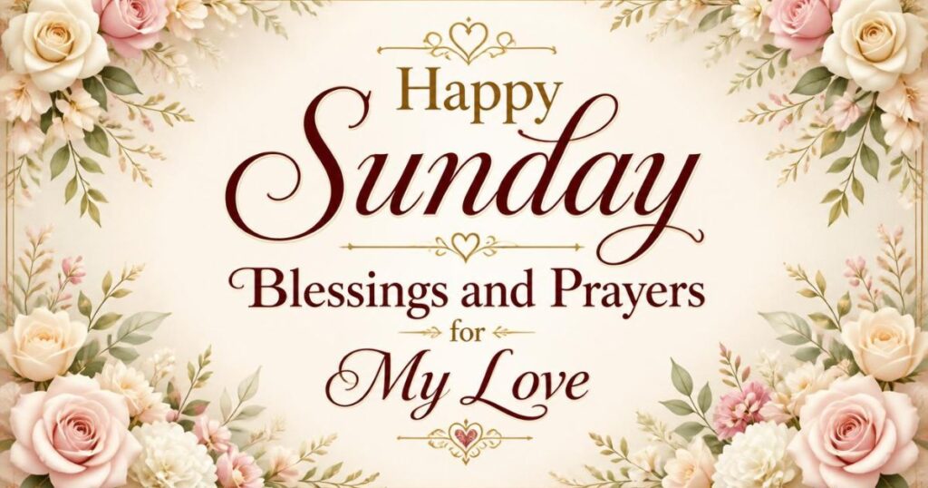 Happy Sunday Blessings and Prayers for My Love