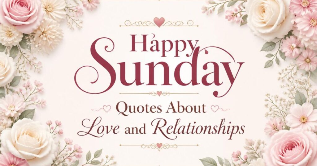 Happy Sunday Quotes About Love and Relationships