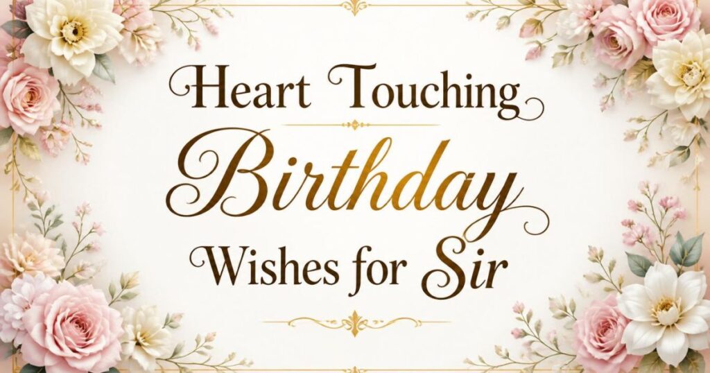 Heart Touching Birthday Wishes for Sir