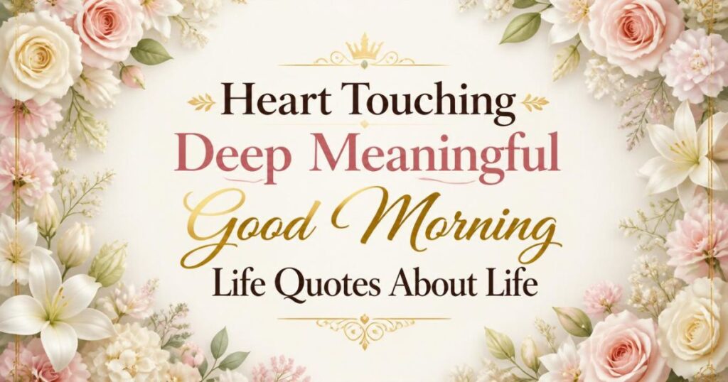 Heart Touching Deep Meaningful Good Morning Life Quotes About Life
