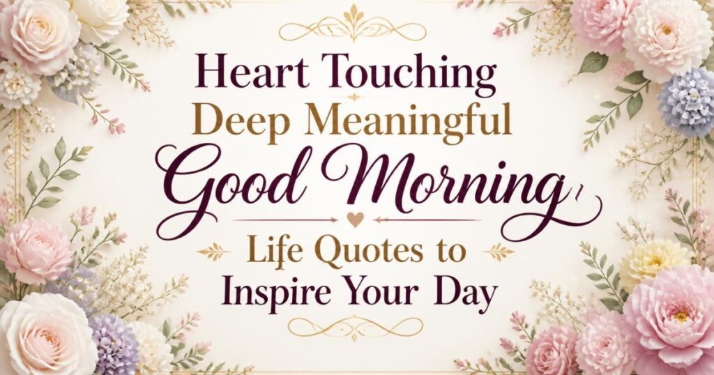 Heart Touching Deep Meaningful Good Morning Life Quotes to Inspire Your Day