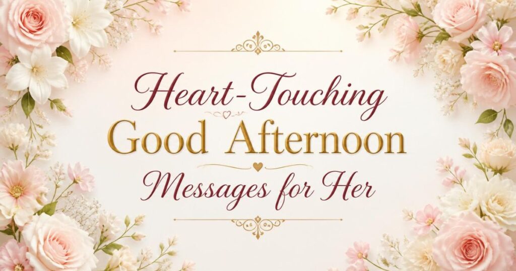 Heart-Touching Good Afternoon Messages for Her