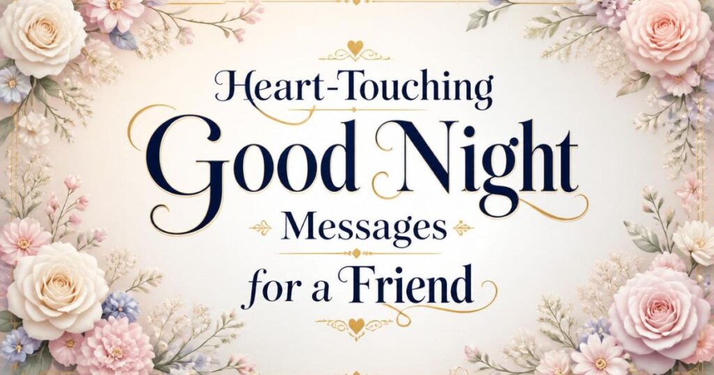 Heart-Touching Good Night Messages for a Friend