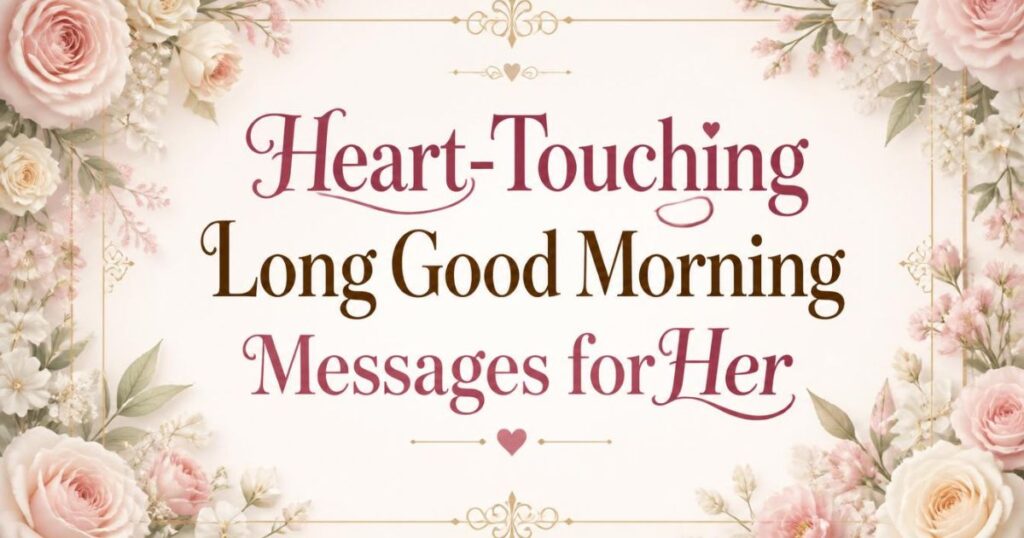 Heart-Touching Long Good Morning Messages for Her