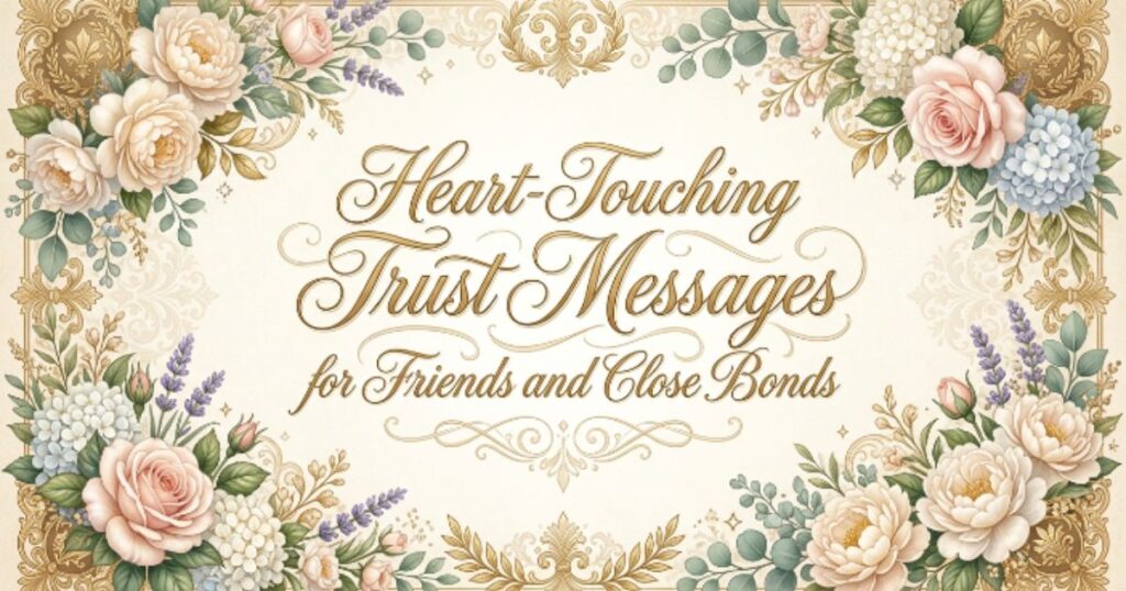 Heart-Touching Trust Messages for Friends and Close Bonds