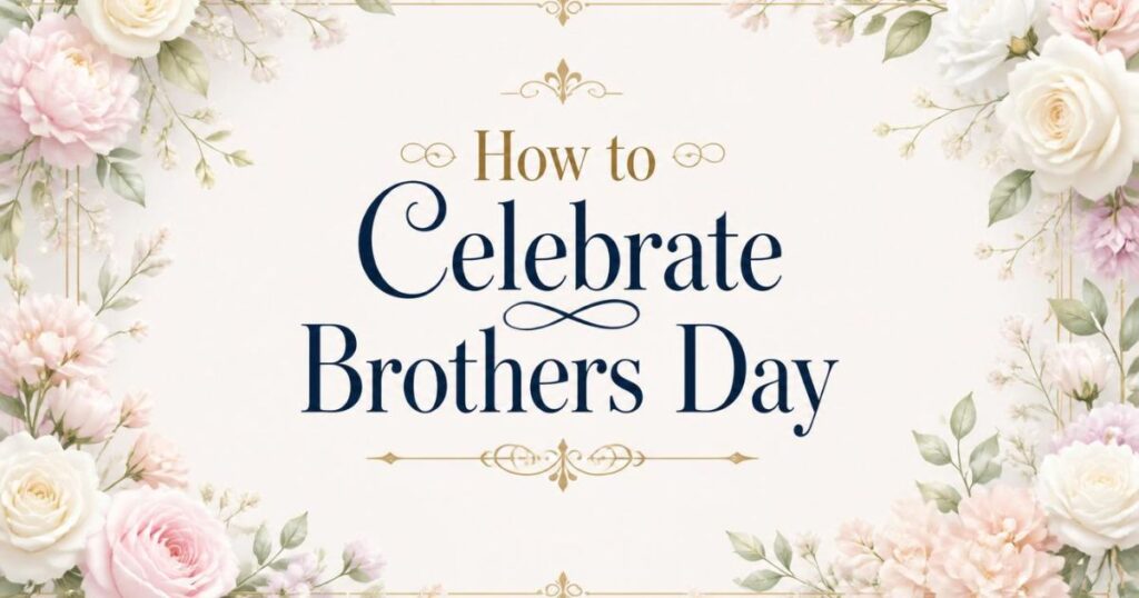 How to Celebrate Brothers Day