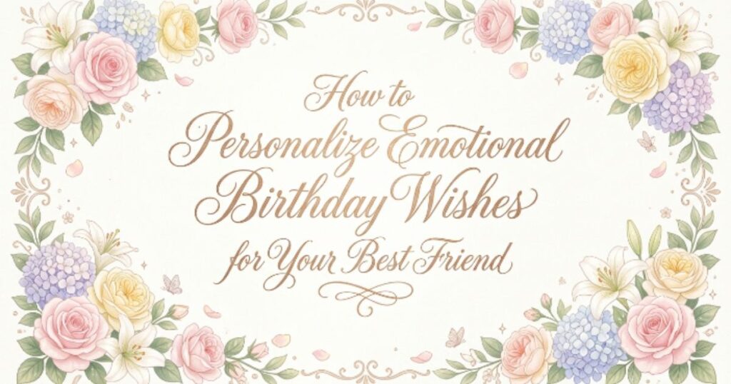 How to Personalize Emotional Birthday Wishes for Your Best Friend